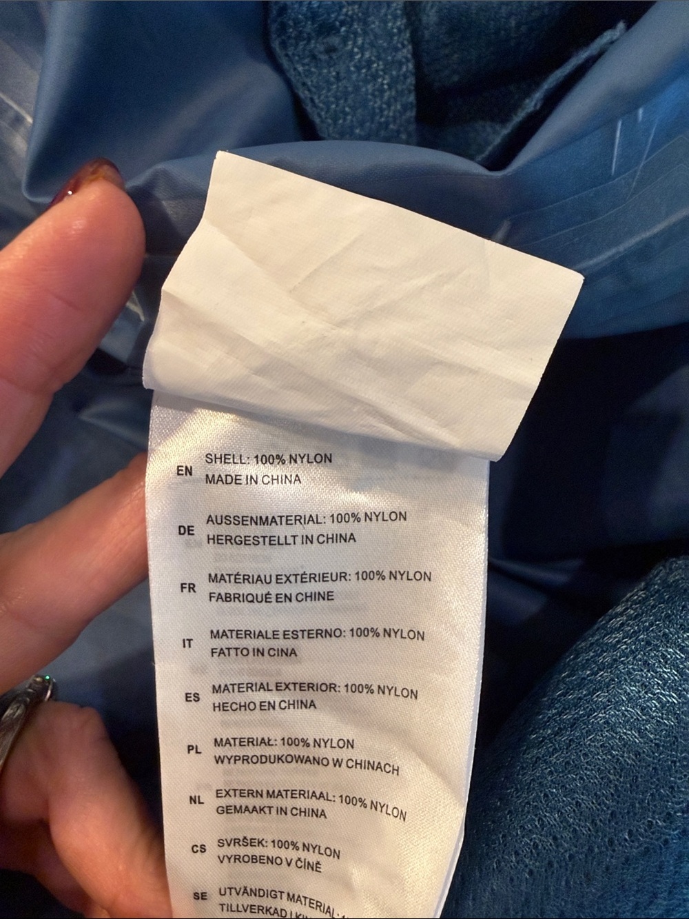 Women's 3000 Packable Long Rain Jacket SZ L - Picture 11 of 15